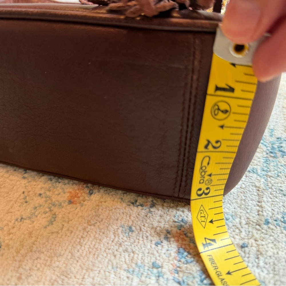 Tignanello Deep Burgundy Leather Crossbody with Tassel - Picture 5 of 14